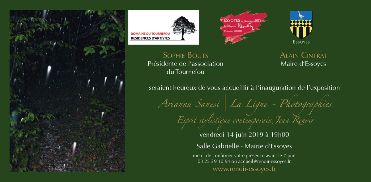 14.06 > 15.09.209 | Exposition « La Ligne » de Arianna Sanesi (Esprit stylistique Jean Renoir) | Essoyes (Fr)