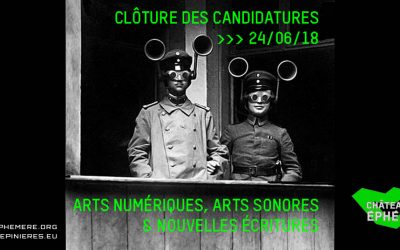 Appel 2018 | Résidences [Arts Numériques Arts Sonores] 2018-19 | Chateau Ephémère(Fr)