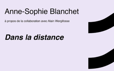 Livre | Essais – Dans la distance – Anne-Sophie Blanchet | collaboration avec Alain Wergifosse